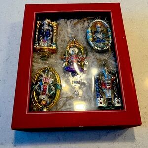 Pottery Barn Nutcracker Suite Handblown Glass Ornaments